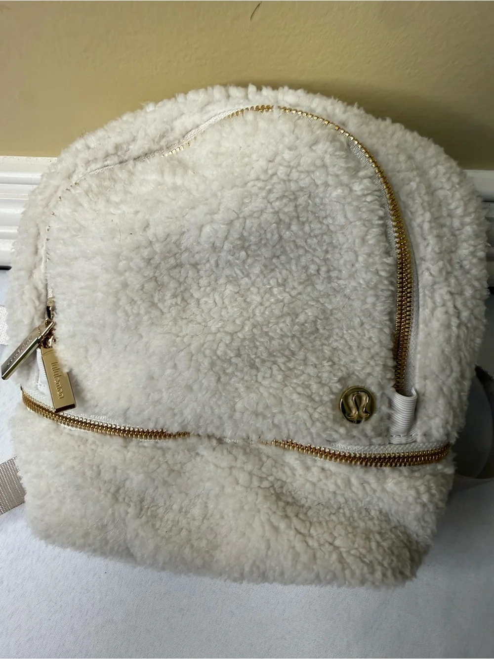 White Lululemon Fleece Backpack New with Tags